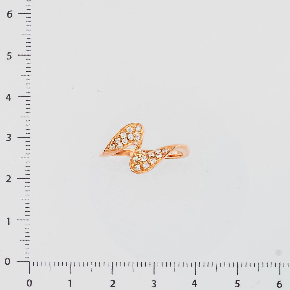 Кольцо с бриллиантом из красного золота 585 пробы