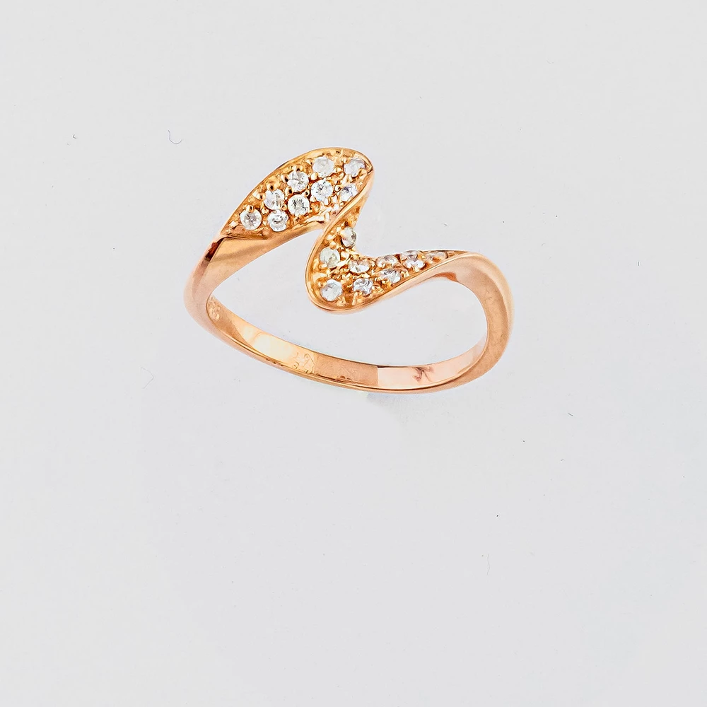 Кольцо с бриллиантом из красного золота 585 пробы