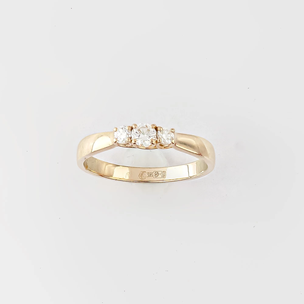 Кольцо с бриллиантом из белого золота 585 пробы Кольцо с бриллиантом из белого золота 585 пробы