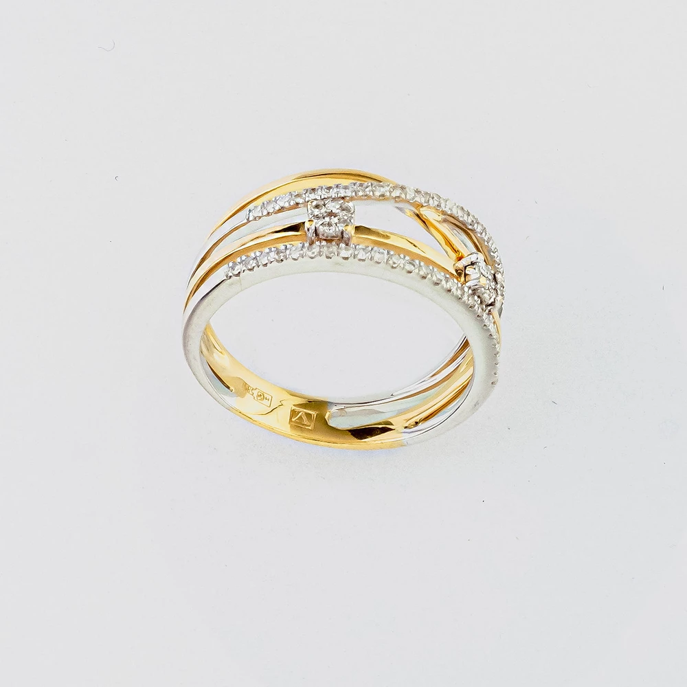 Кольцо с бриллиантом из желтого золота 585 пробы