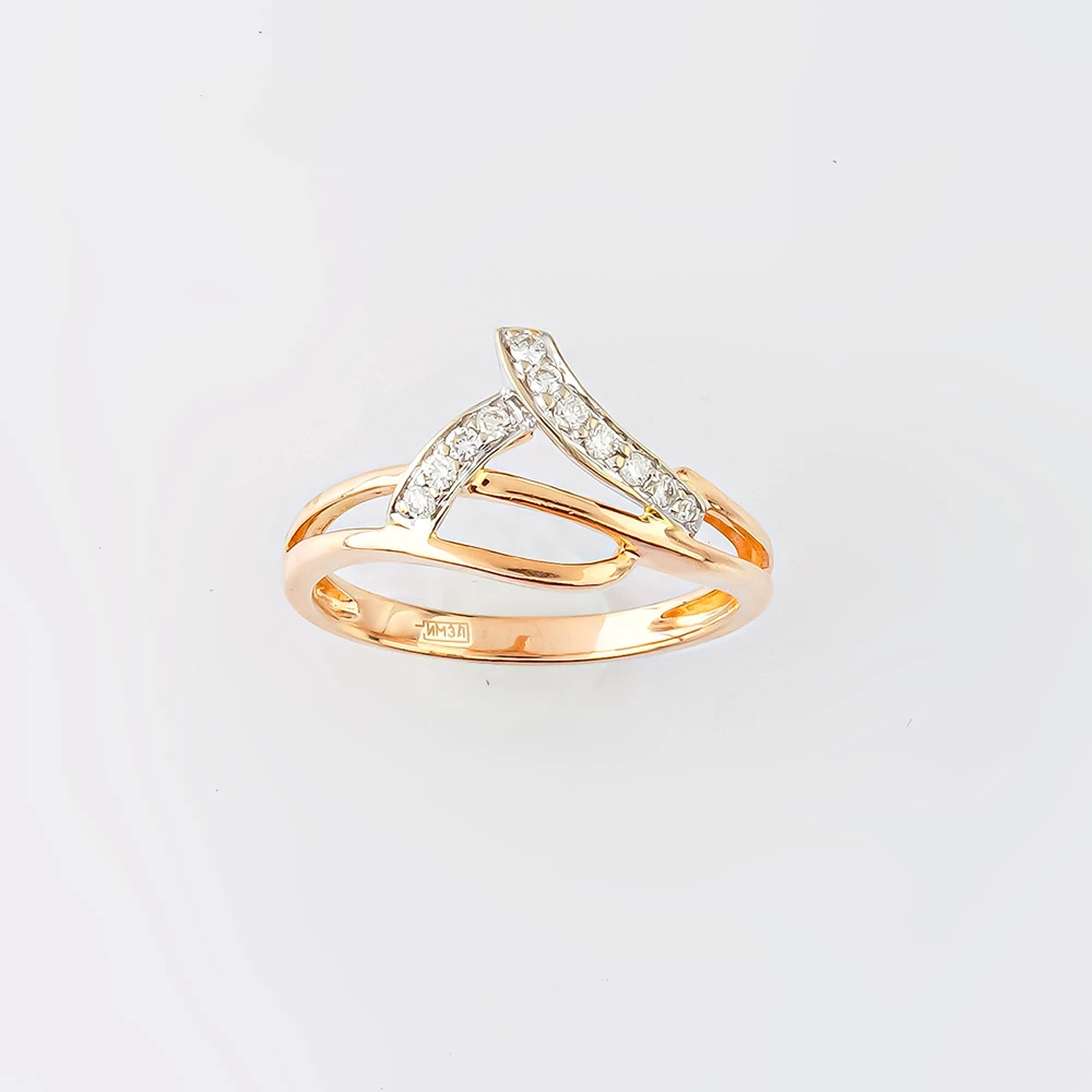 Кольцо с бриллиантом из красного золота 585 пробы Кольцо с бриллиантом из красного золота 585 пробы