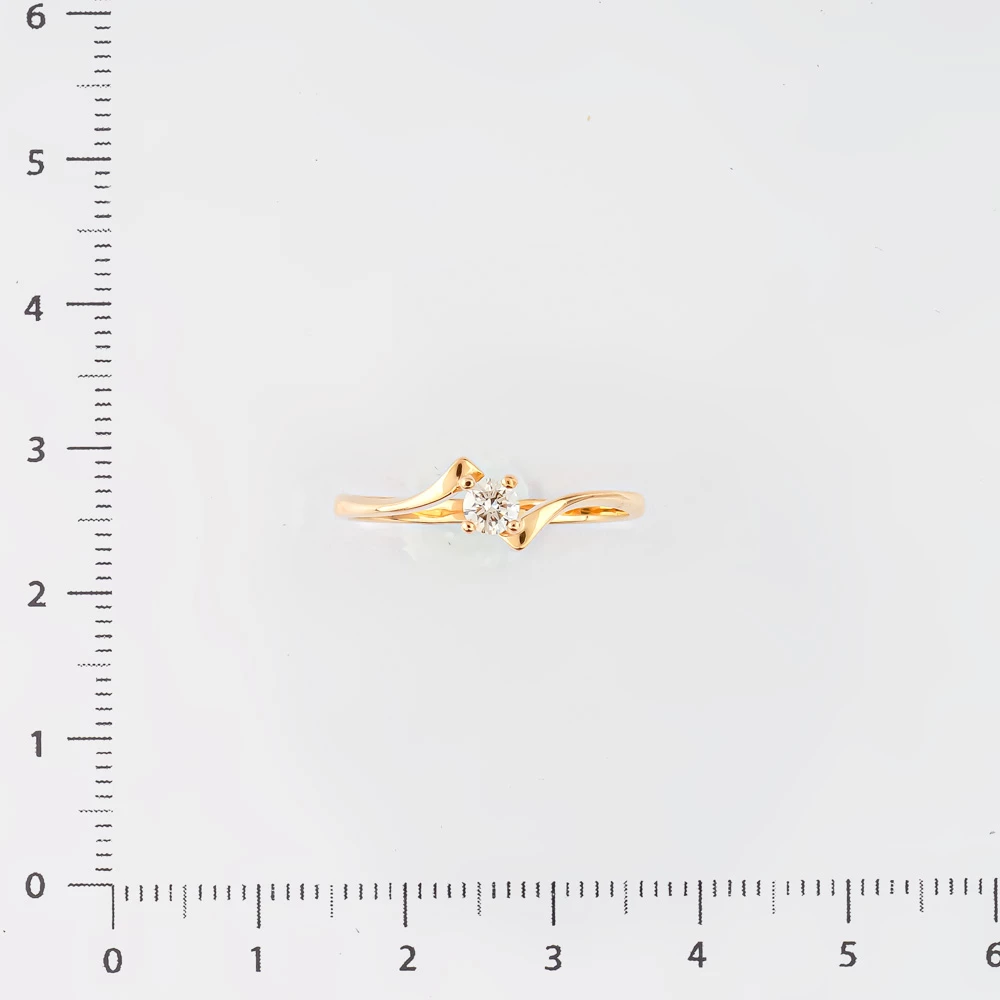 Кольцо с бриллиантом из красного золота 585 пробы Кольцо с бриллиантом из красного золота 585 пробы