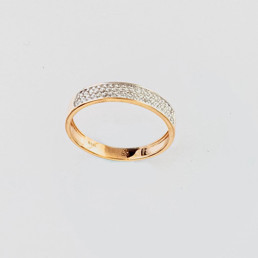 Кольцо с бриллиантом из красного золота 585 пробы Кольцо с бриллиантом из красного золота 585 пробы