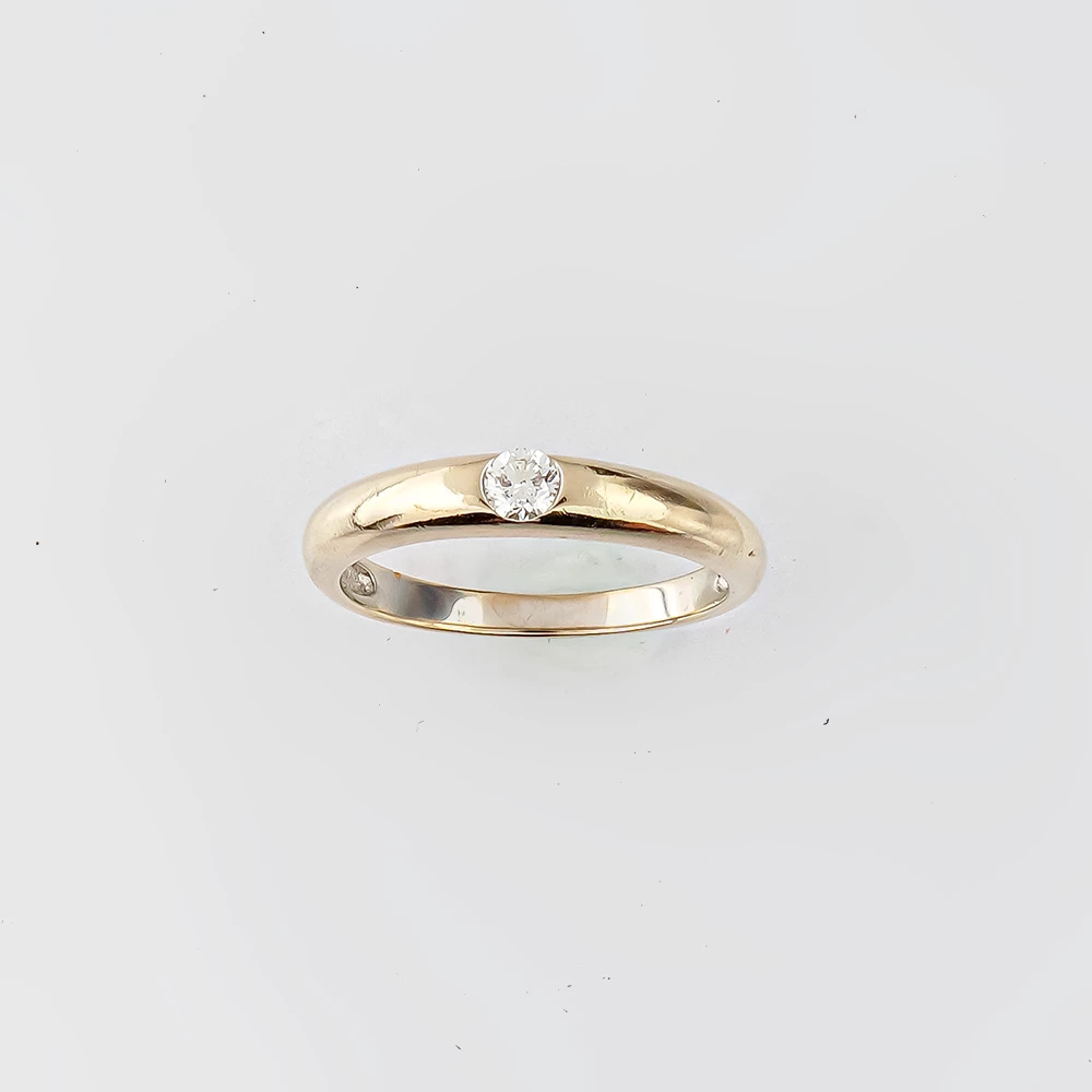 Кольцо с бриллиантом из белого золота 585 пробы