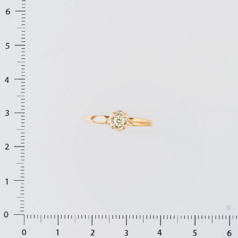 Кольцо с бриллиантом из красного золота 585 пробы Кольцо с бриллиантом из красного золота 585 пробы