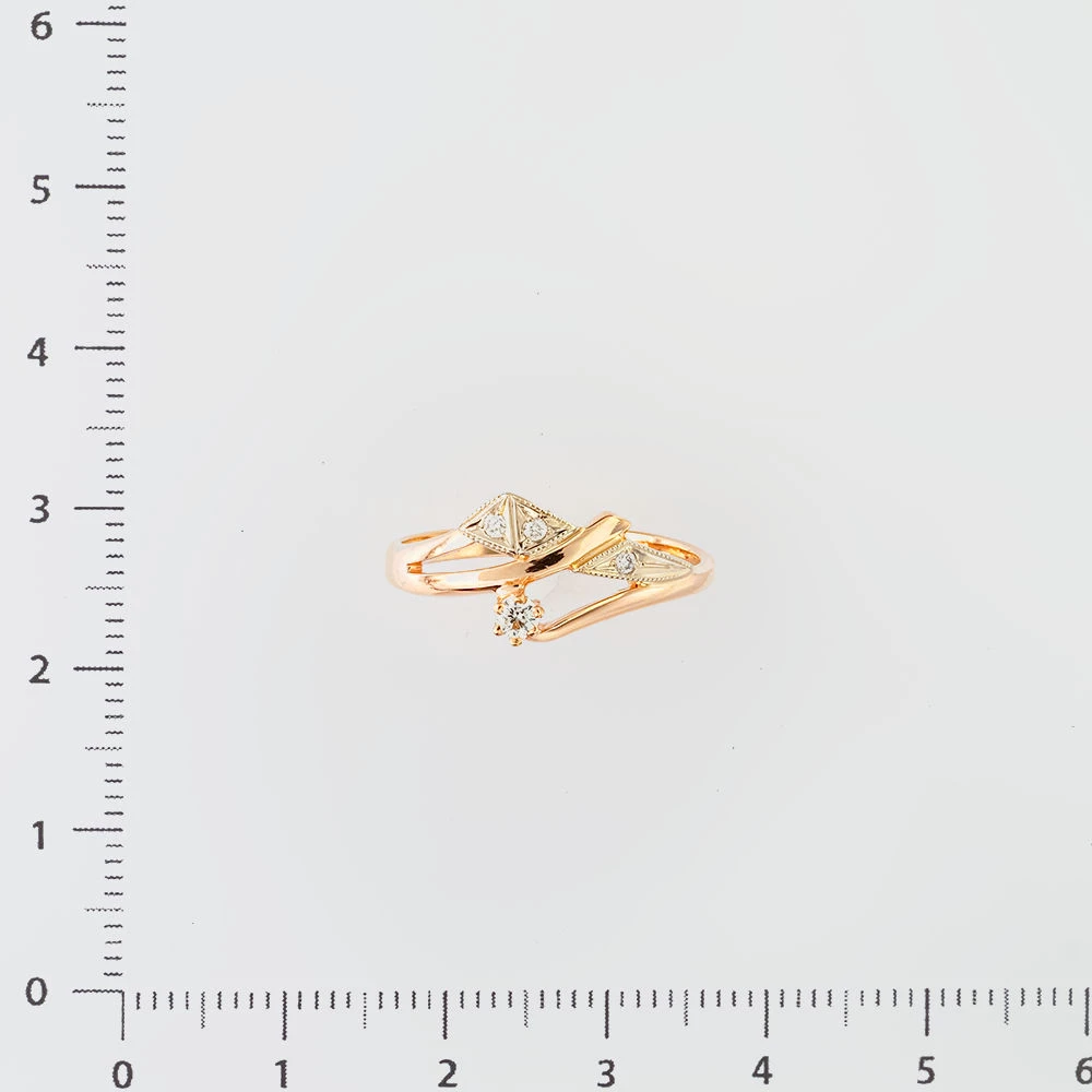 Кольцо с бриллиантом из красного золота 585 пробы Кольцо с бриллиантом из красного золота 585 пробы