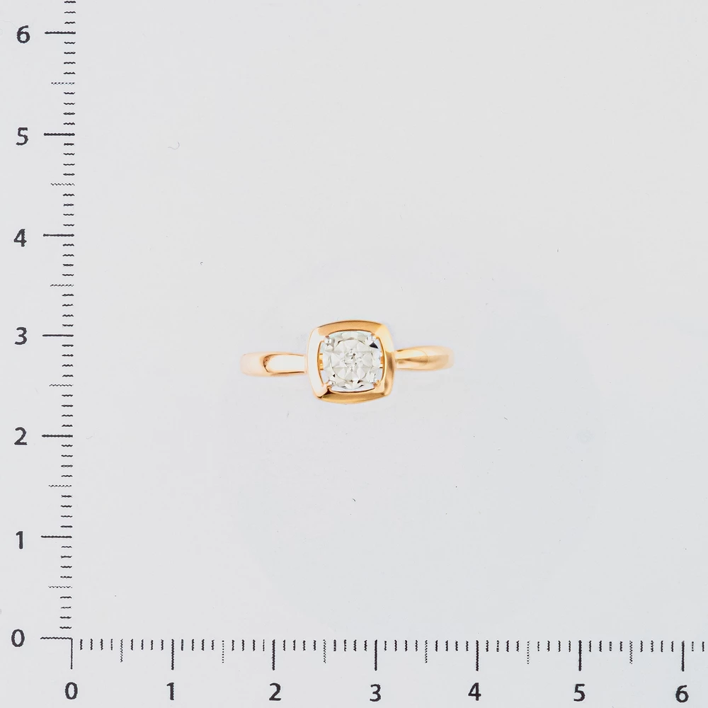 Кольцо с бриллиантом из красного золота 585 пробы