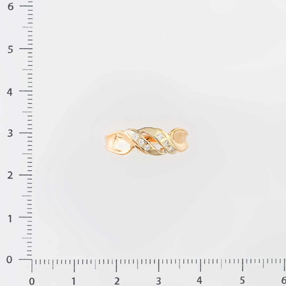 Кольцо с фианитом из красного золота 585 пробы Кольцо с фианитом из красного золота 585 пробы