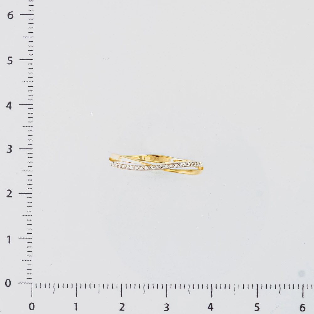 Кольцо с бриллиантом из желтого золота 585 пробы