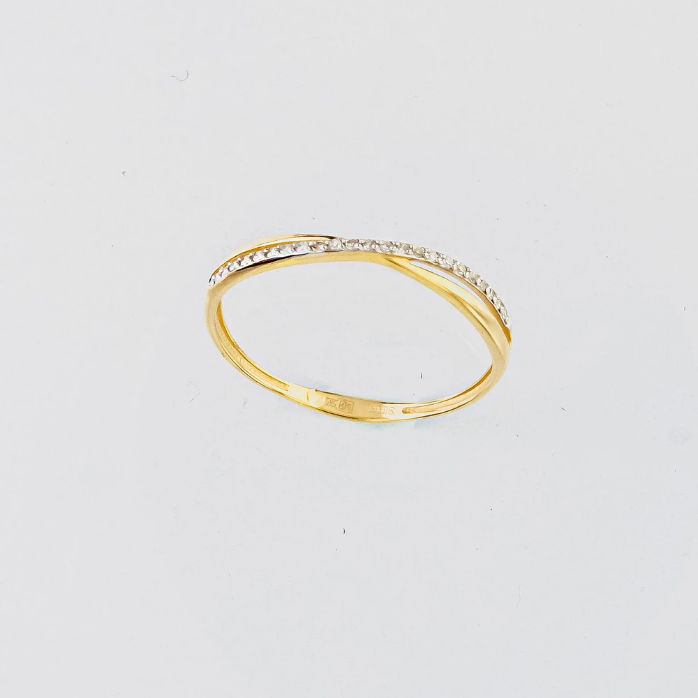 Кольцо с бриллиантом из желтого золота 585 пробы