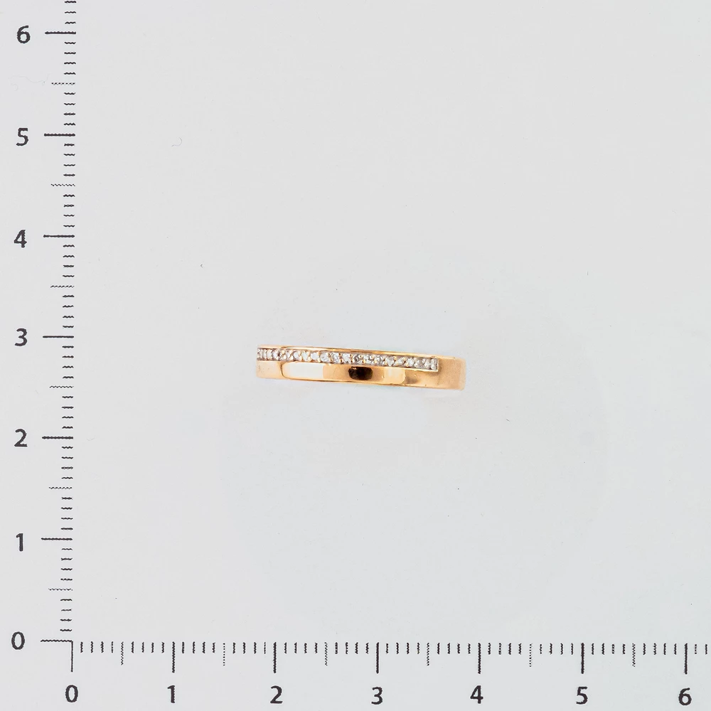 Кольцо с бриллиантом из красного золота 585 пробы