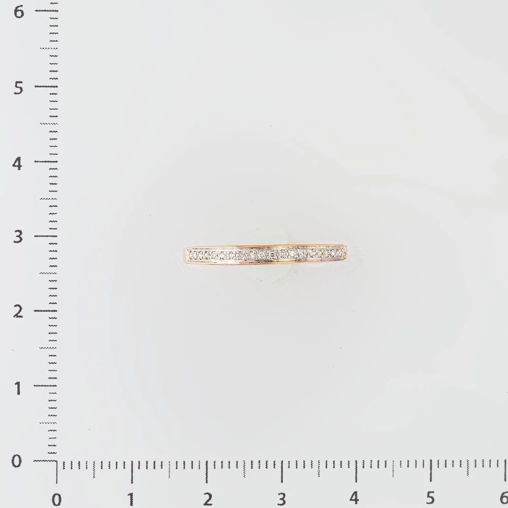 Кольцо с бриллиантом из красного золота 585 пробы