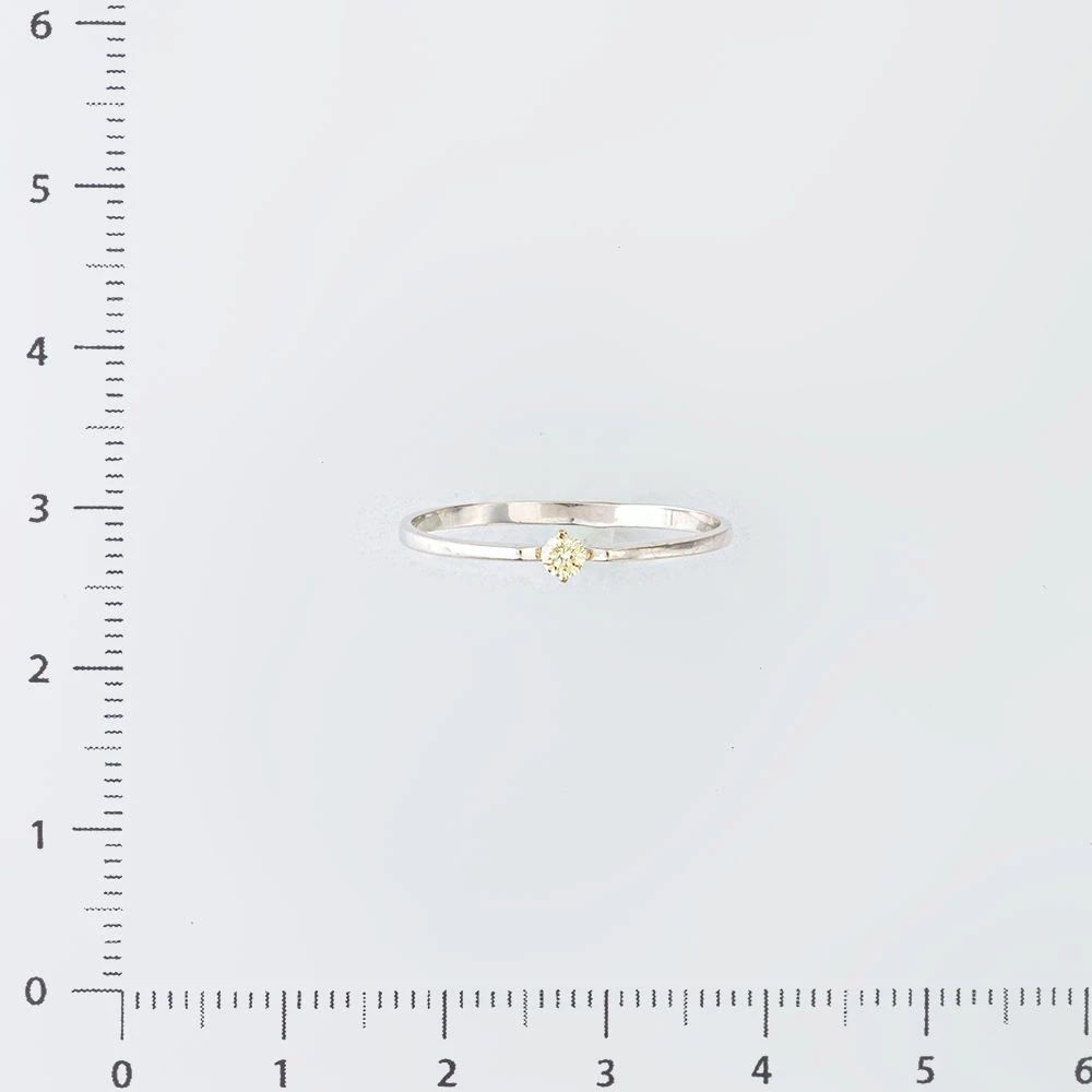 Кольцо с бриллиантом из белого золота 585 пробы