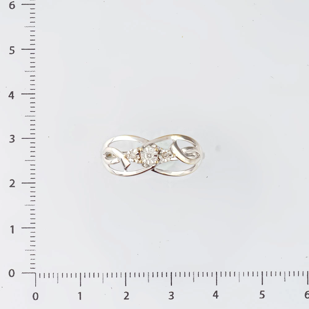 Кольцо с бриллиантом из белого золота 585 пробы