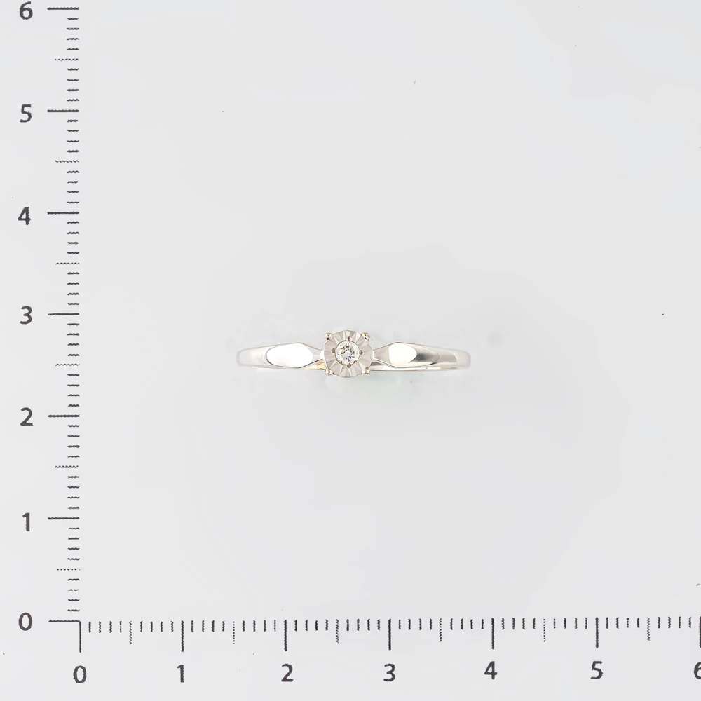 Кольцо с бриллиантом из белого золота 585 пробы