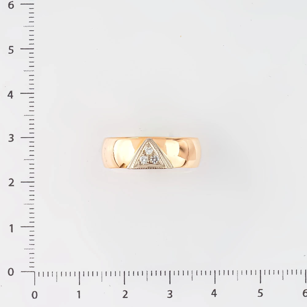 Кольцо с бриллиантом из красного золота 585 пробы Кольцо с бриллиантом из красного золота 585 пробы