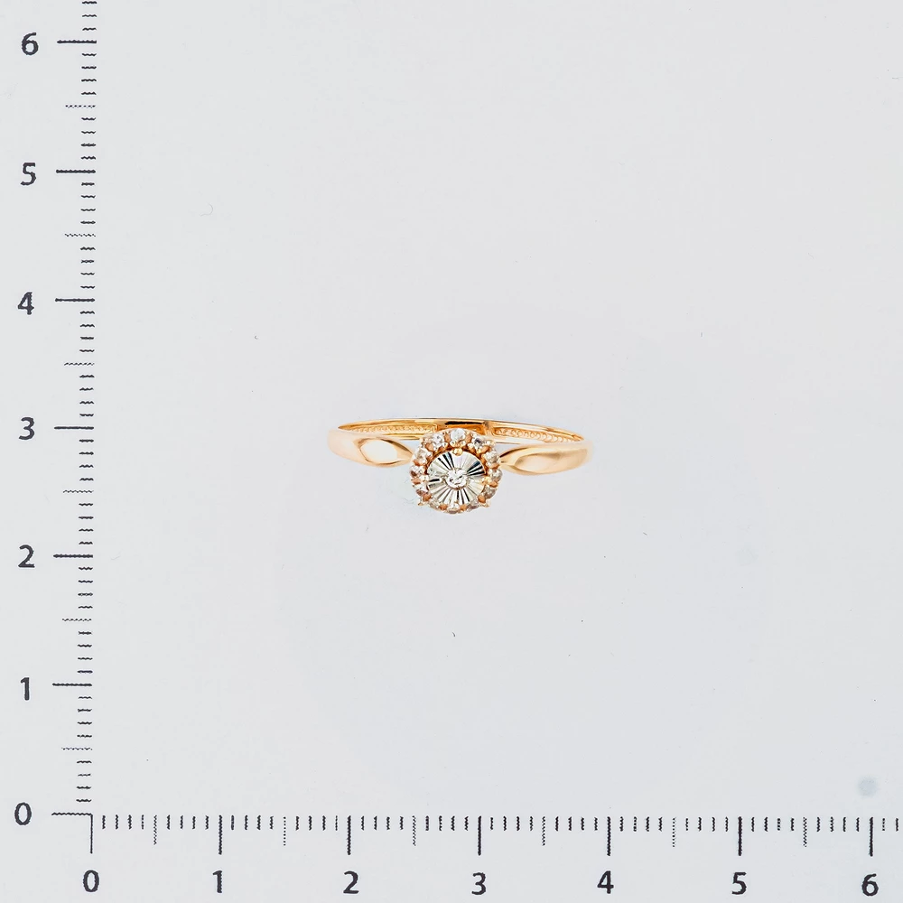 Кольцо с бриллиантом из красного золота 585 пробы Кольцо с бриллиантом из красного золота 585 пробы