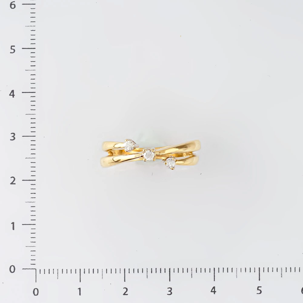 Кольцо с бриллиантом из желтого золота 500 пробы