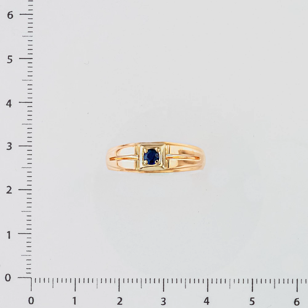 Кольцо с сапфиром из красного золота 585 пробы Кольцо с сапфиром из красного золота 585 пробы