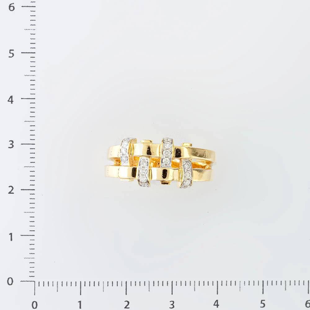 Кольцо с бриллиантом из желтого золота 585 пробы