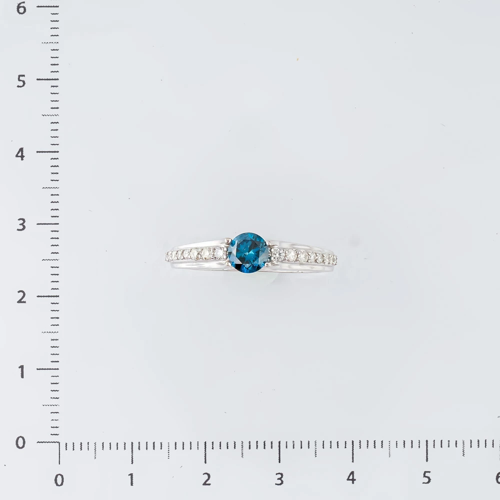 Кольцо с топазом из белого золота 585 пробы