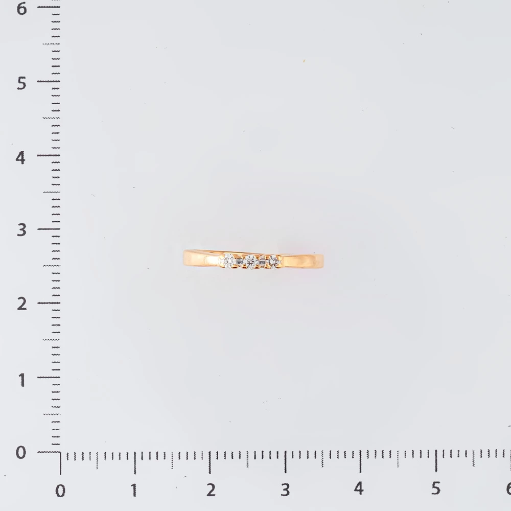 Кольцо с бриллиантом из красного золота 585 пробы