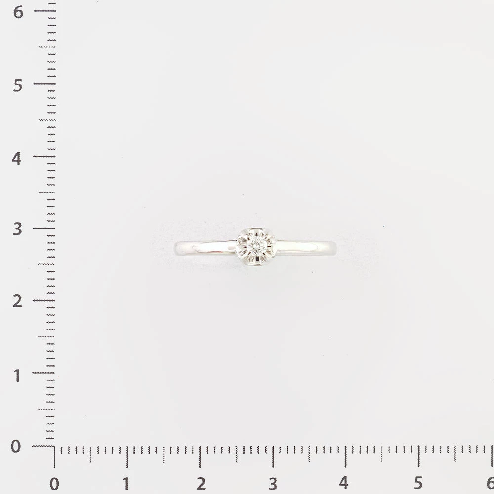 Кольцо с бриллиантом из белого золота 585 пробы