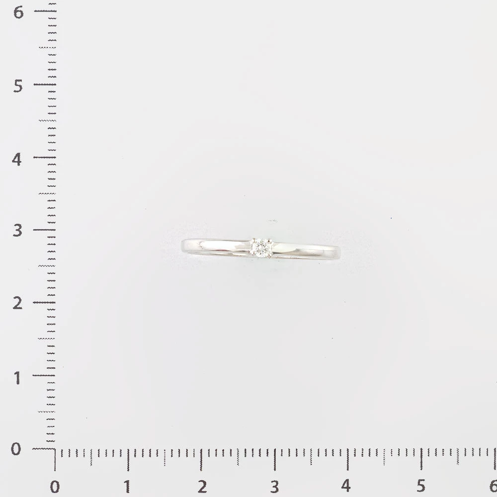 Кольцо с бриллиантом из белого золота 585 пробы