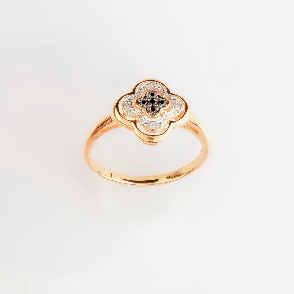 Кольцо с бриллиантом из красного золота 585 пробы