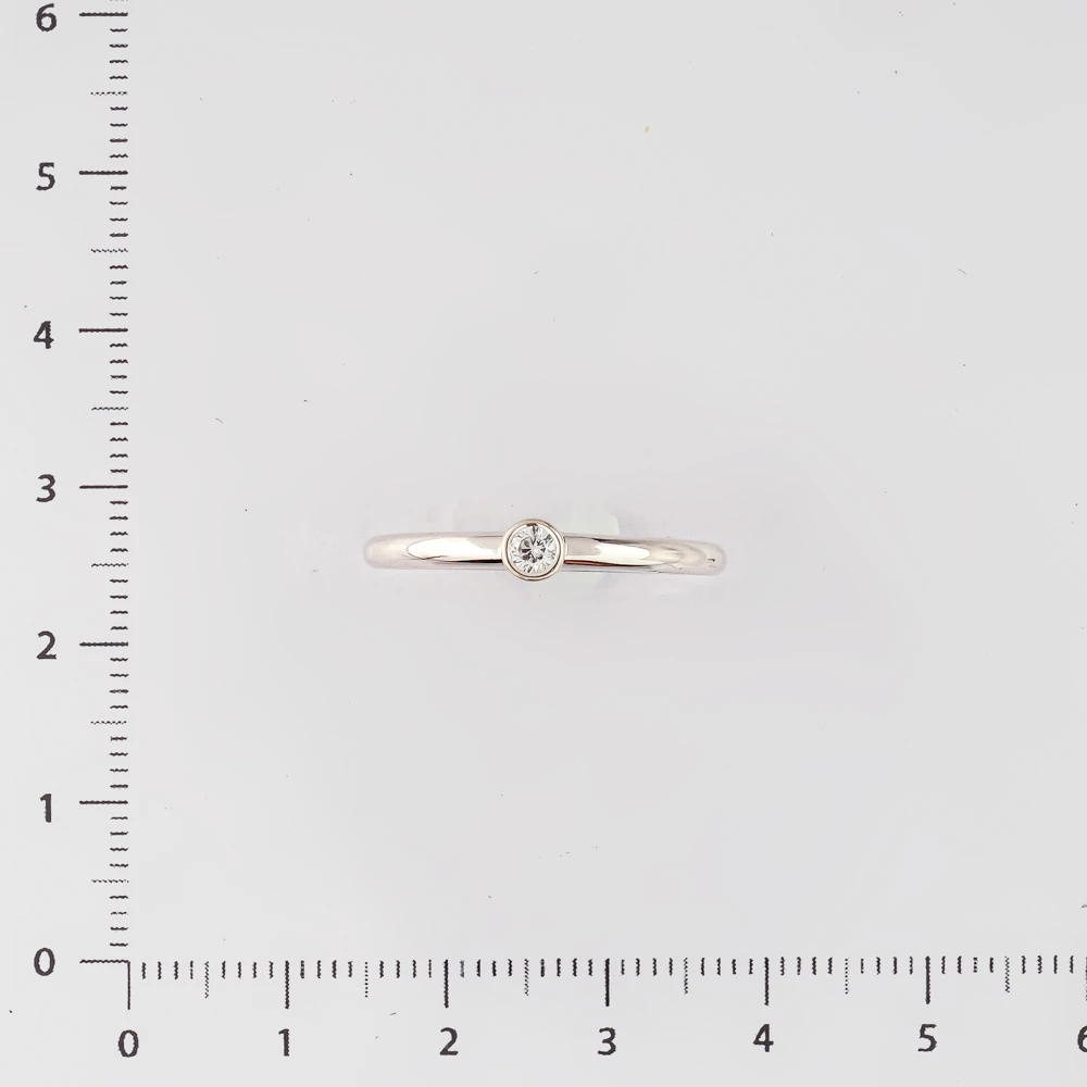 Кольцо с бриллиантом из белого золота 585 пробы