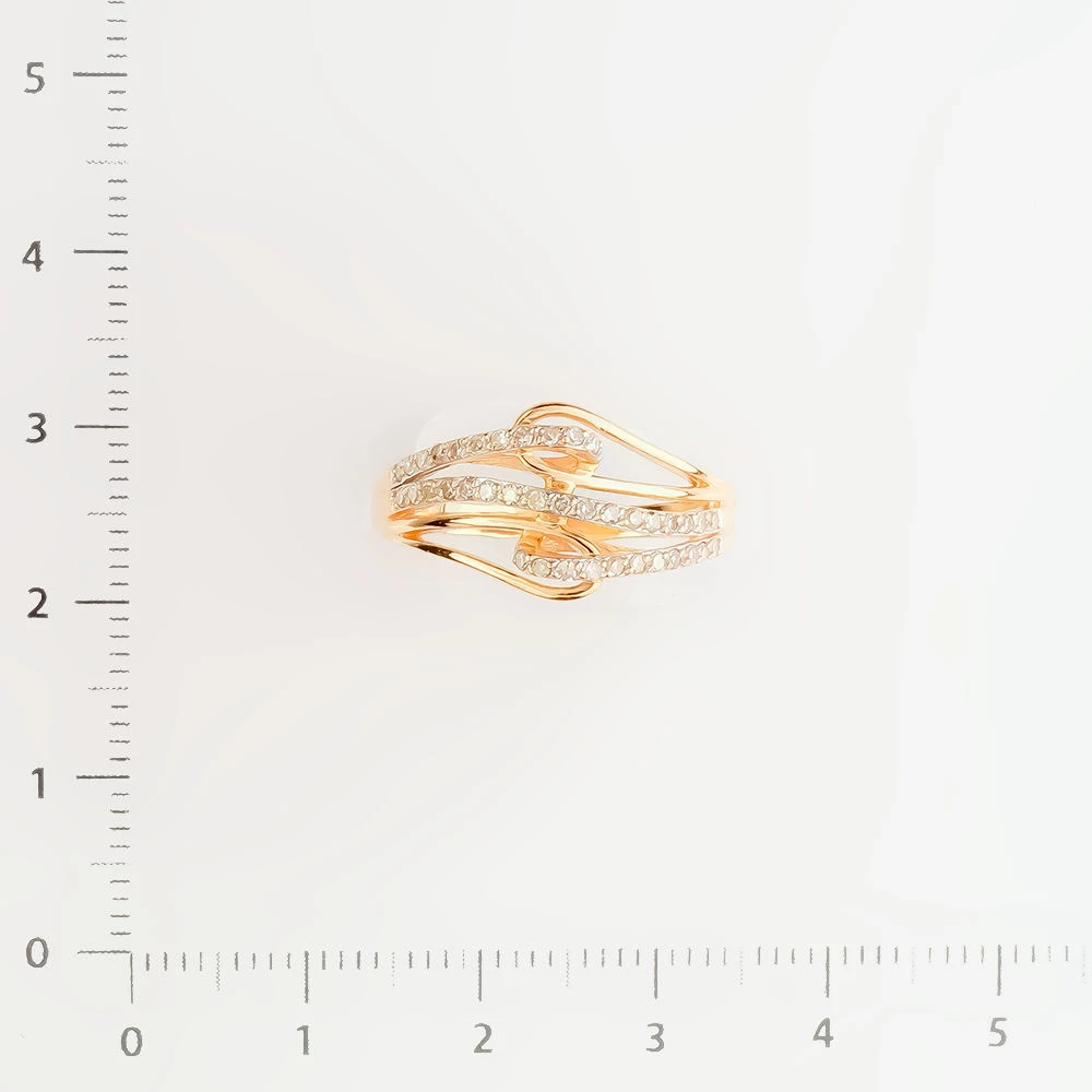 Кольцо с бриллиантом из красного золота 585 пробы