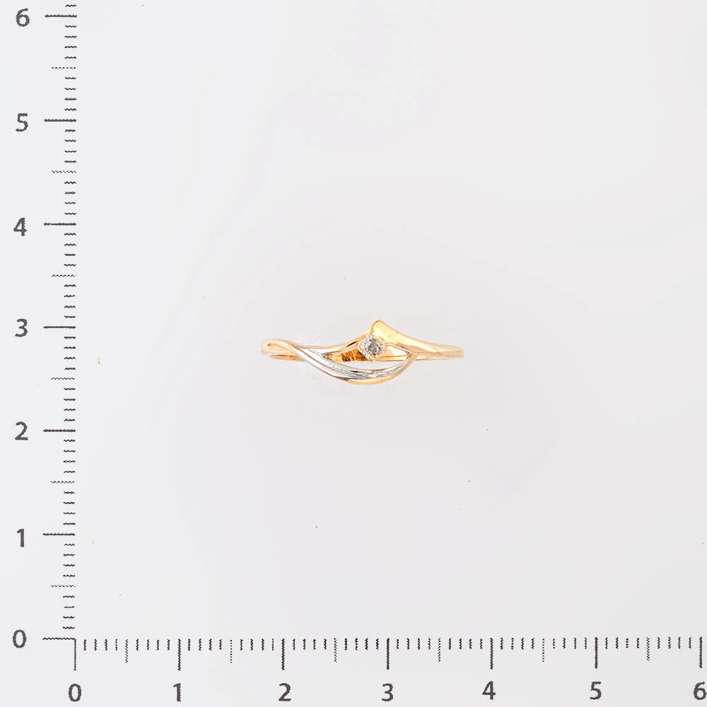 Кольцо с бриллиантом из желтого золота 585 пробы