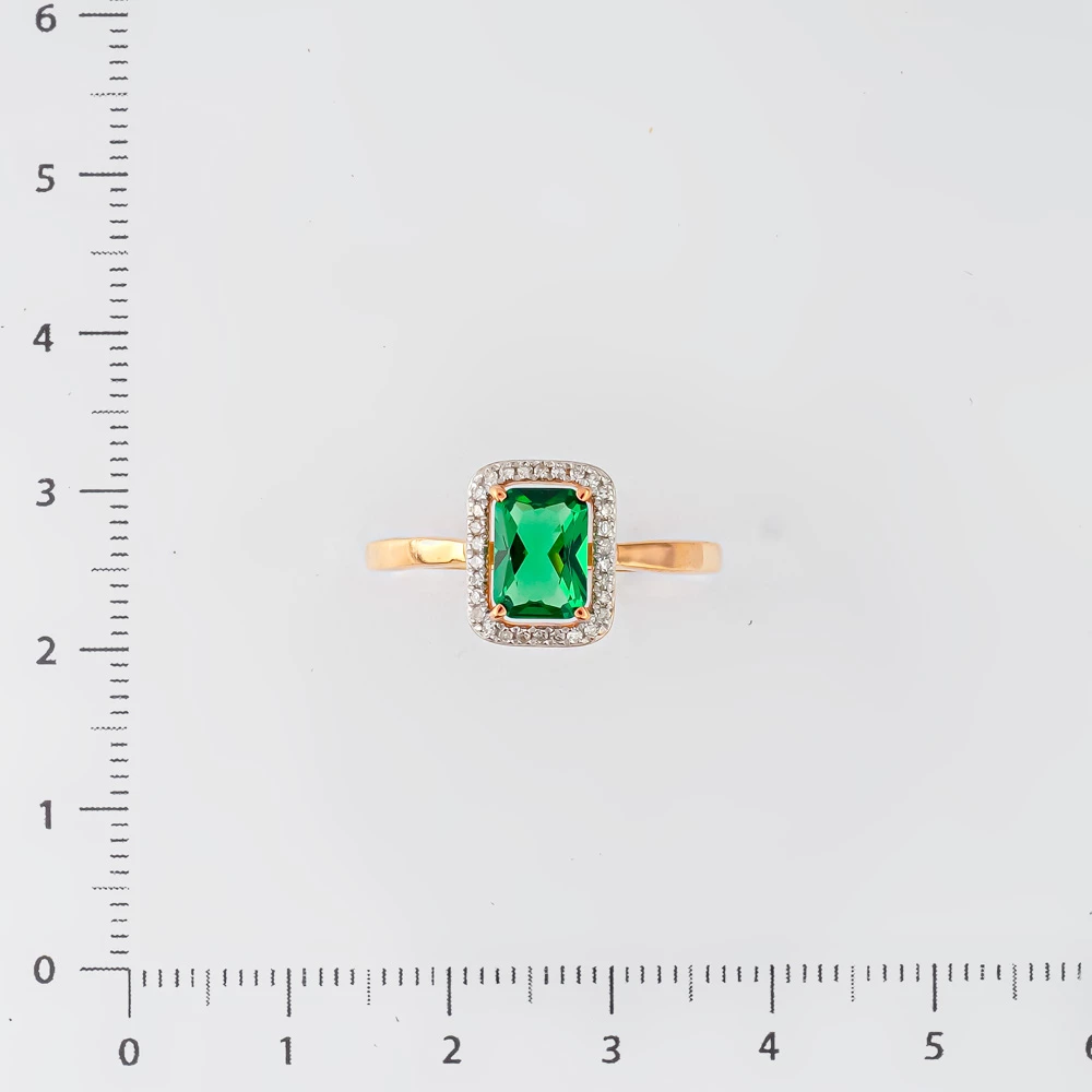 Кольцо с бриллиантом из красного золота 375 пробы