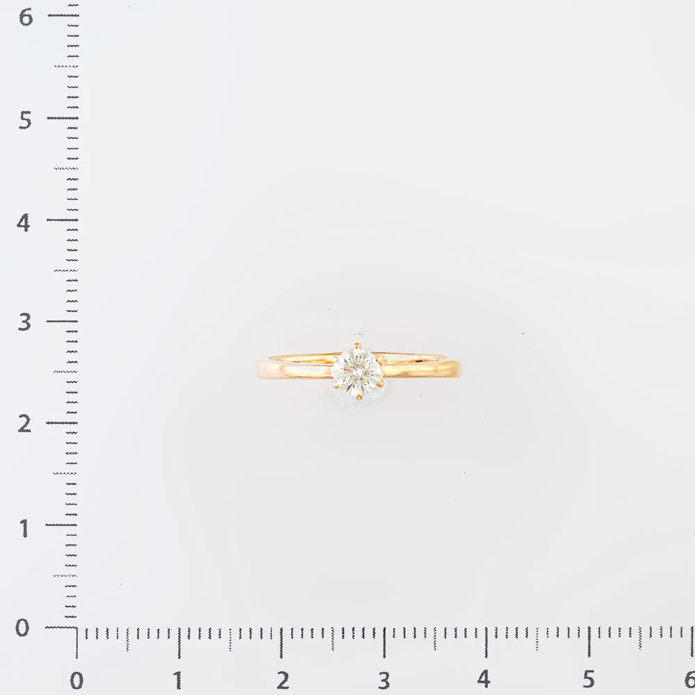 Кольцо с бриллиантом из красного золота 585 пробы