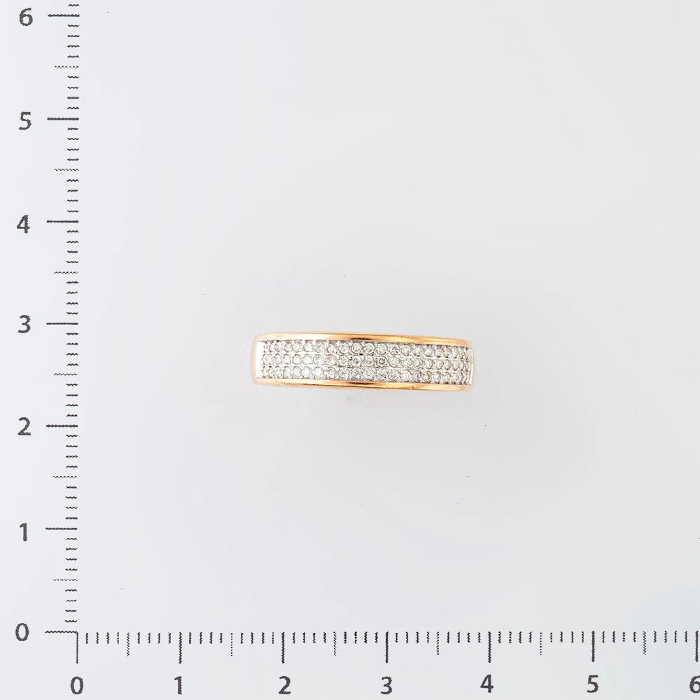 Кольцо с бриллиантом из красного золота 585 пробы