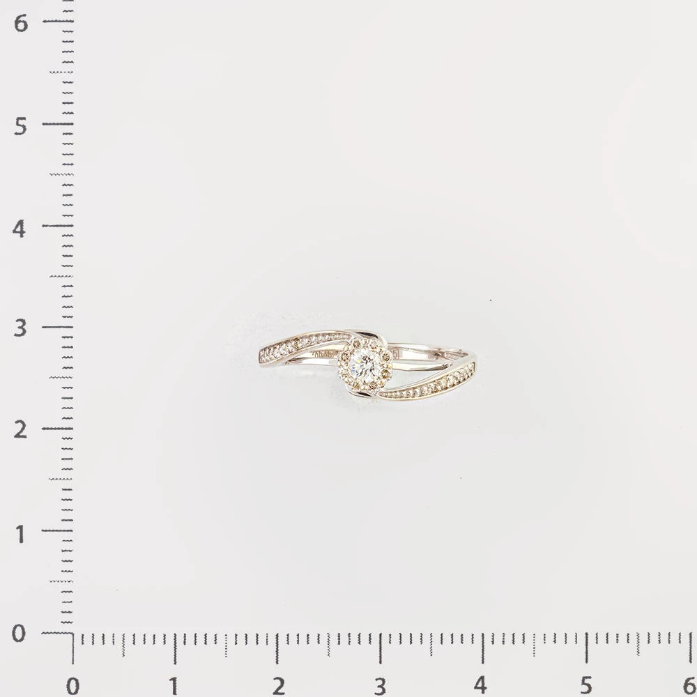 Кольцо с бриллиантом из белого золота 585 пробы