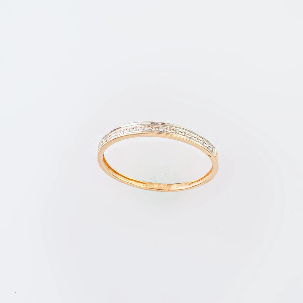 Кольцо с бриллиантом из красного золота 585 пробы