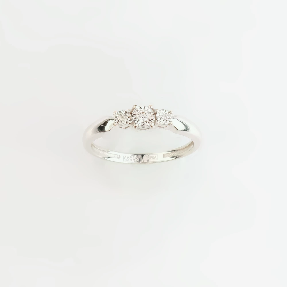 Кольцо с бриллиантом из красного золота 585 пробы