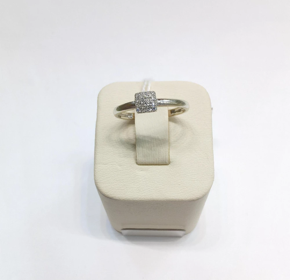 Кольцо с бриллиантом из белого золота 585 пробы