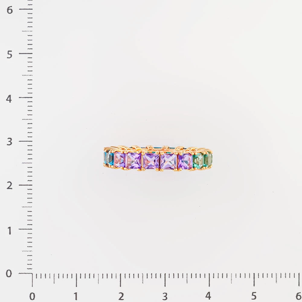 Кольцо с аметистом из красного золота 585 пробы