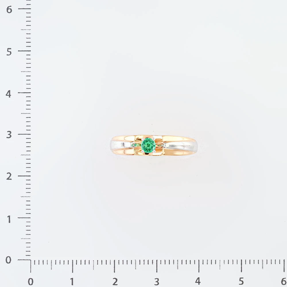 Кольцо с изумрудом из красного золота 585 пробы