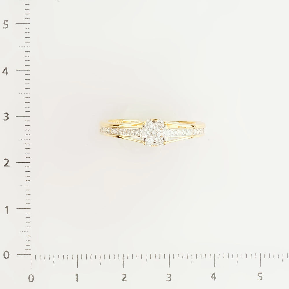 Кольцо с бриллиантом из желтого золота 585 пробы