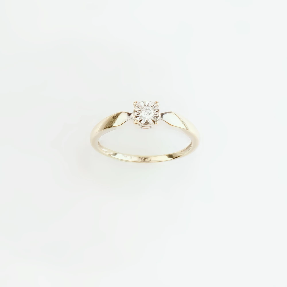 Кольцо с бриллиантом из белого золота 585 пробы