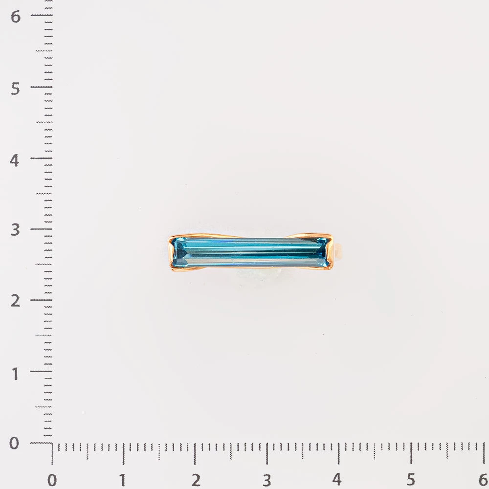 Кольцо с ситаллом из красного золота 585 пробы