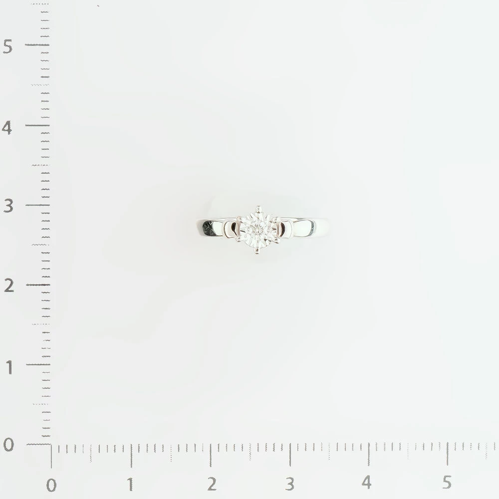 Кольцо с бриллиантом из белого золота 585 пробы