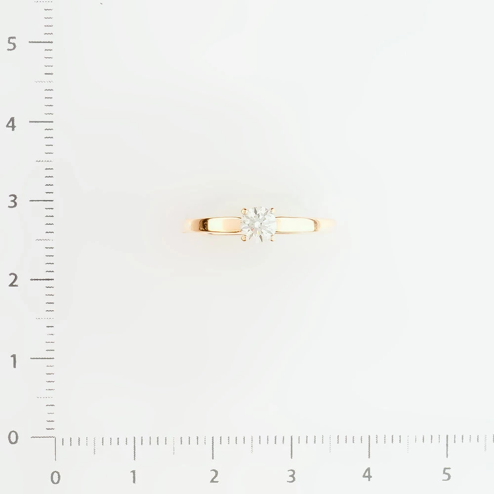 Кольцо с бриллиантом из красного золота 585 пробы