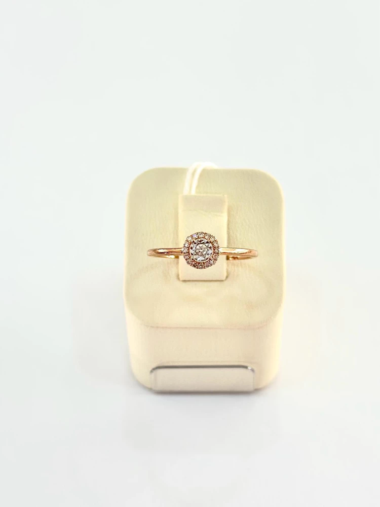 Кольцо с бриллиантом из красного золота 375 пробы