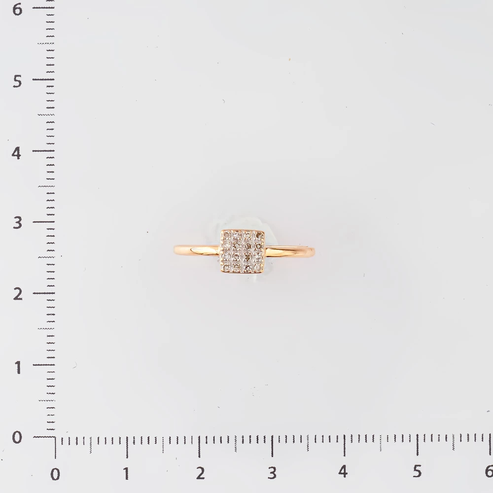 Кольцо с бриллиантом из красного золота 585 пробы