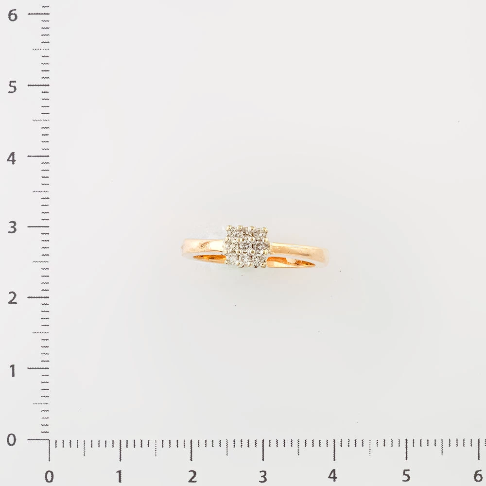 Кольцо с бриллиантом из красного золота 585 пробы Кольцо с бриллиантом из красного золота 585 пробы