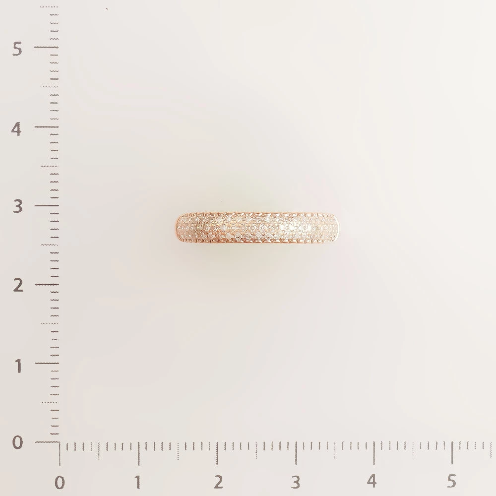 Кольцо с бриллиантом из красного золота 585 пробы